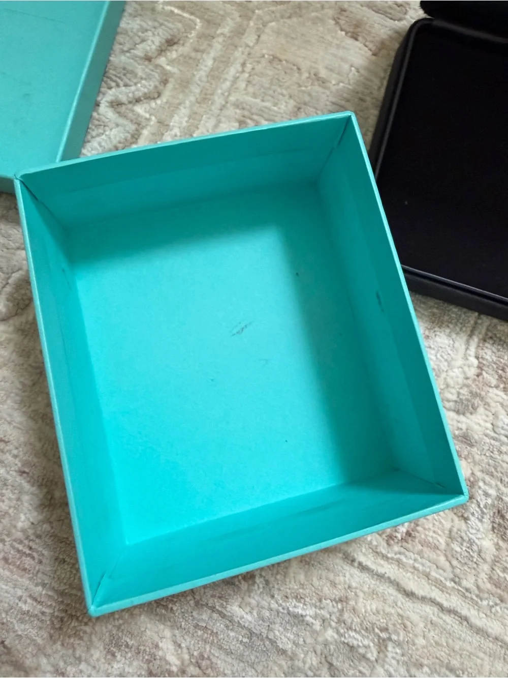 Tiffany & Co. Blue Jewelry Gift Box + Black Presentation Box (large)